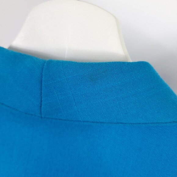 Vintage Blue Single Button Blazer Jacket - Picture 6 of 9